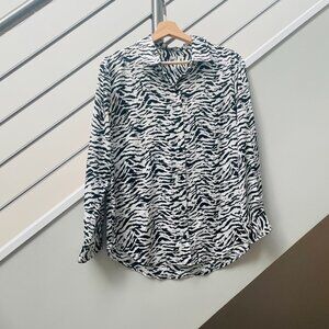 Liverpool Los Angeles animal print, long sleeve blouse